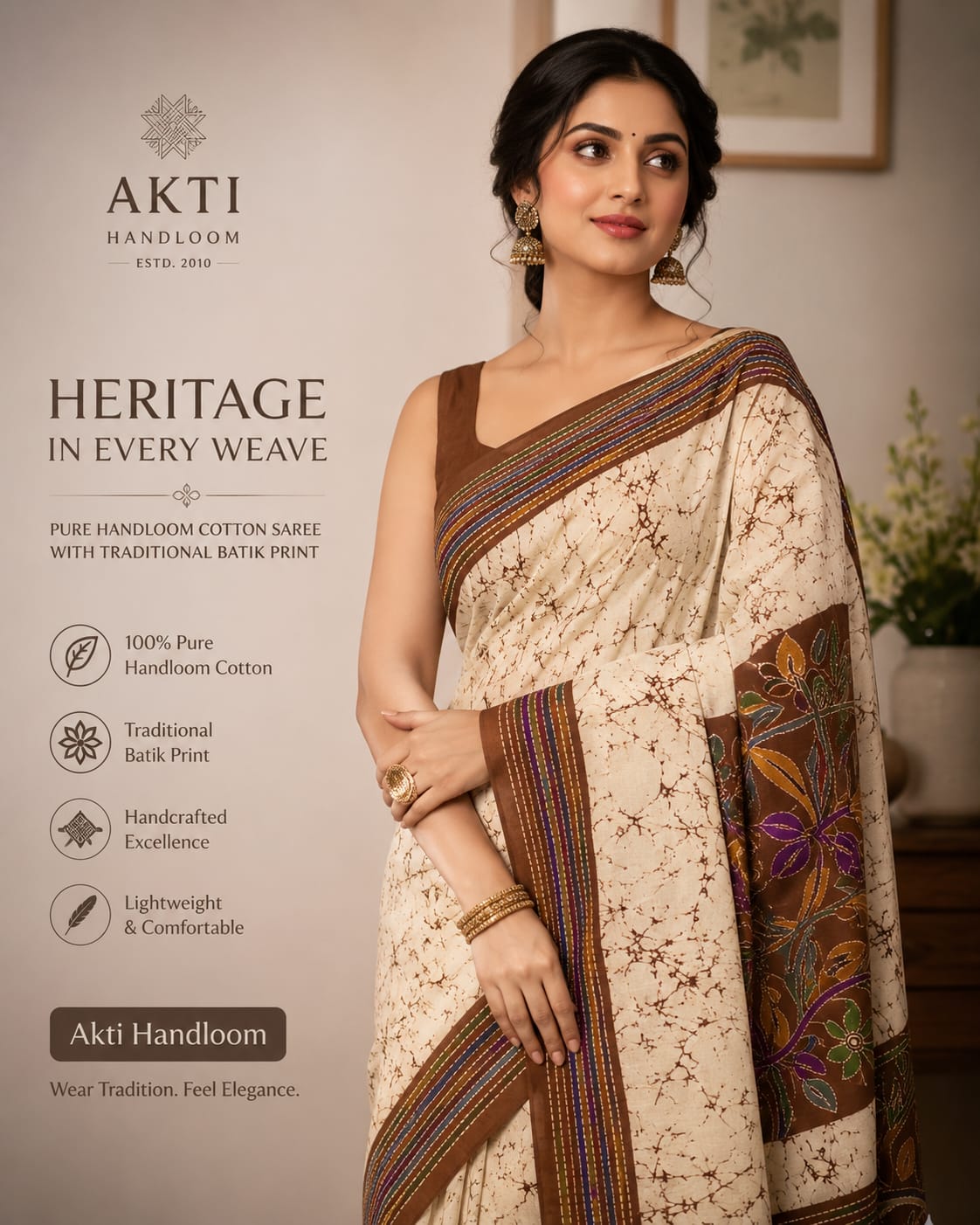 AKTI (HANDLOOM  TUSSAR SILK)