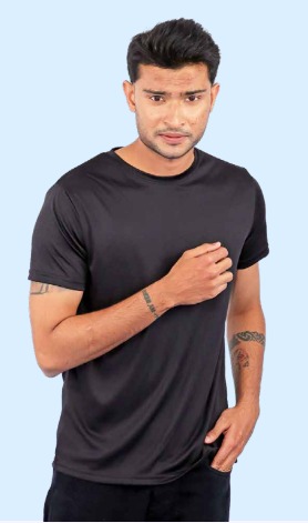 Black T-shirt Round Neck