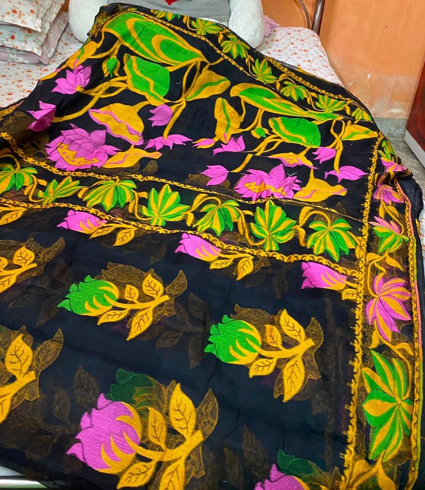 Soft padma dhakai jamdani saree