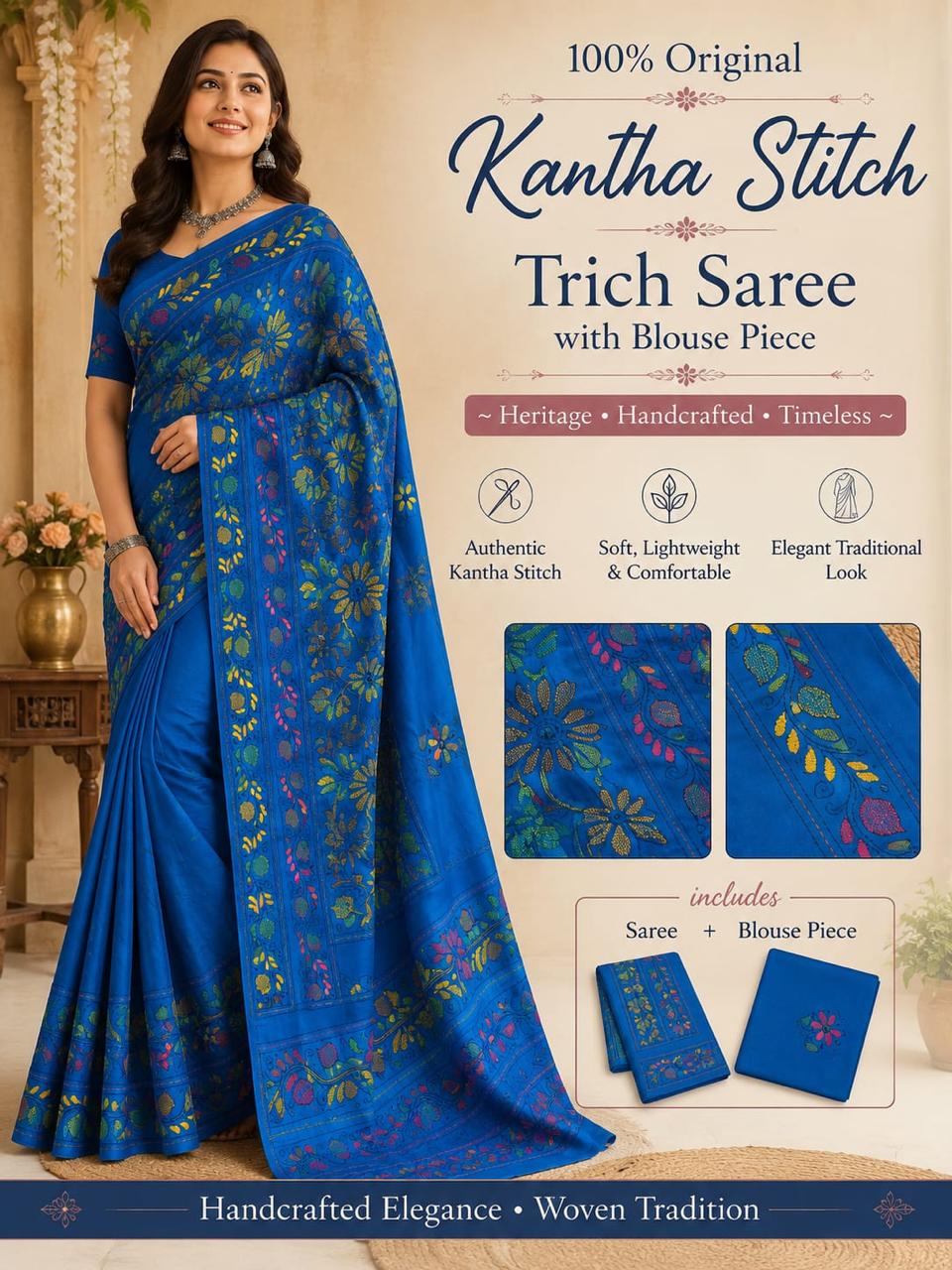 Original kathastich saree