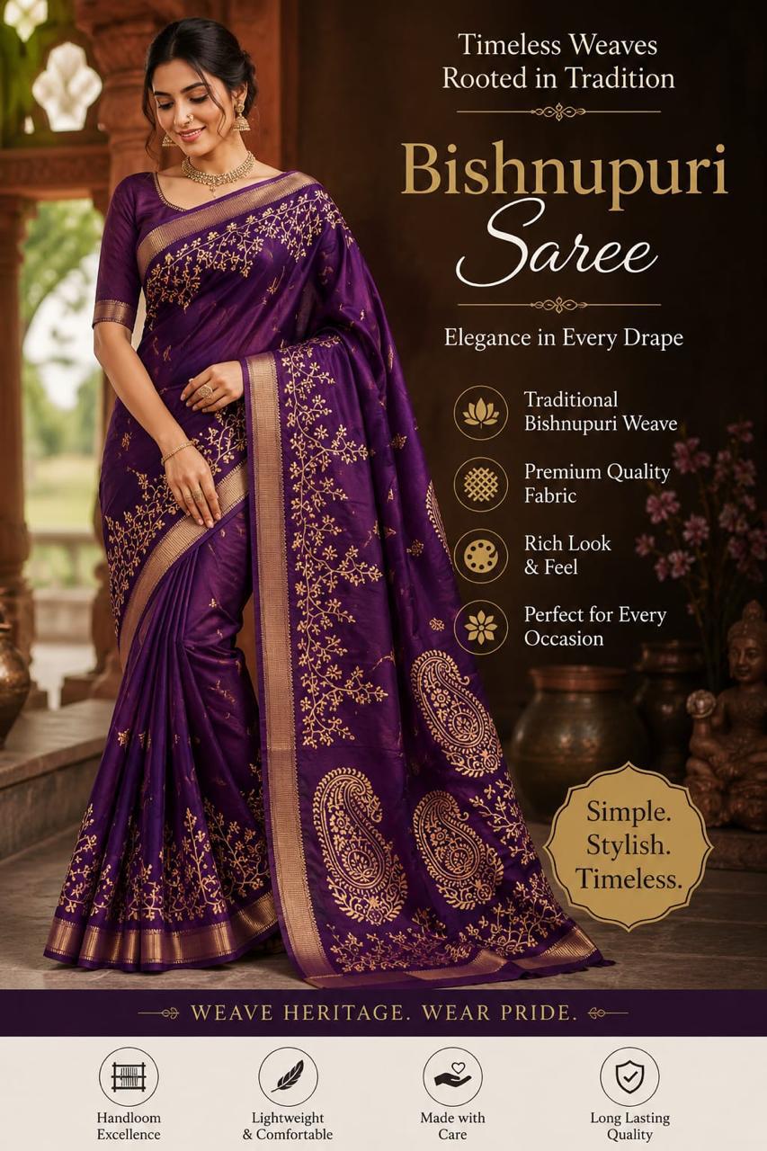 Premium bishnupuri silk saree